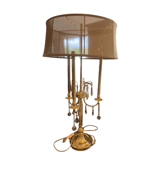 John Richard Brass Lamp with Crystals (LAXNGB)