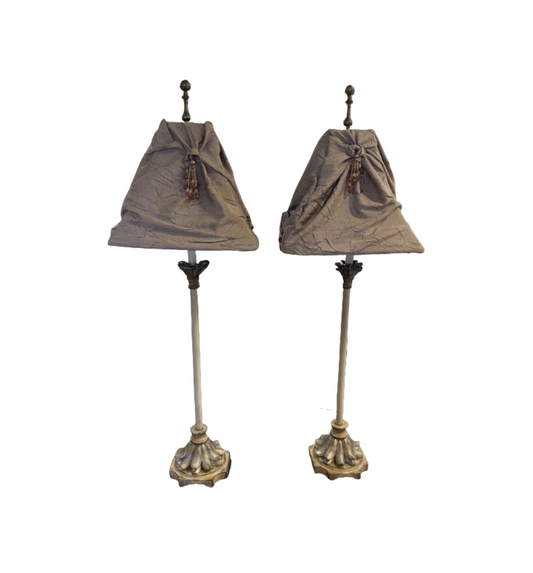 Pair of Pleated Buffet Lamps (YHGA52)