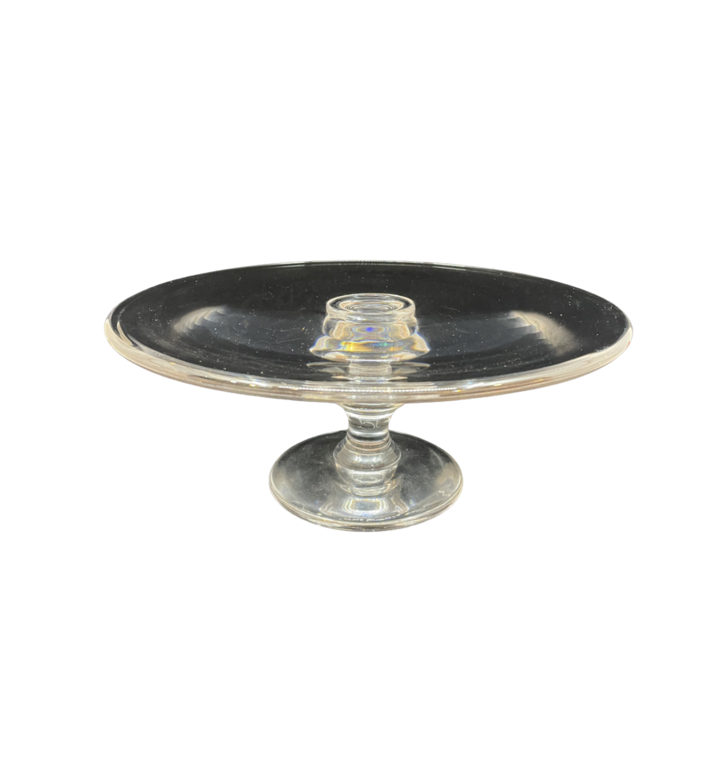 Val St. Lambert "State Plain" Cake Plate (0B5008)