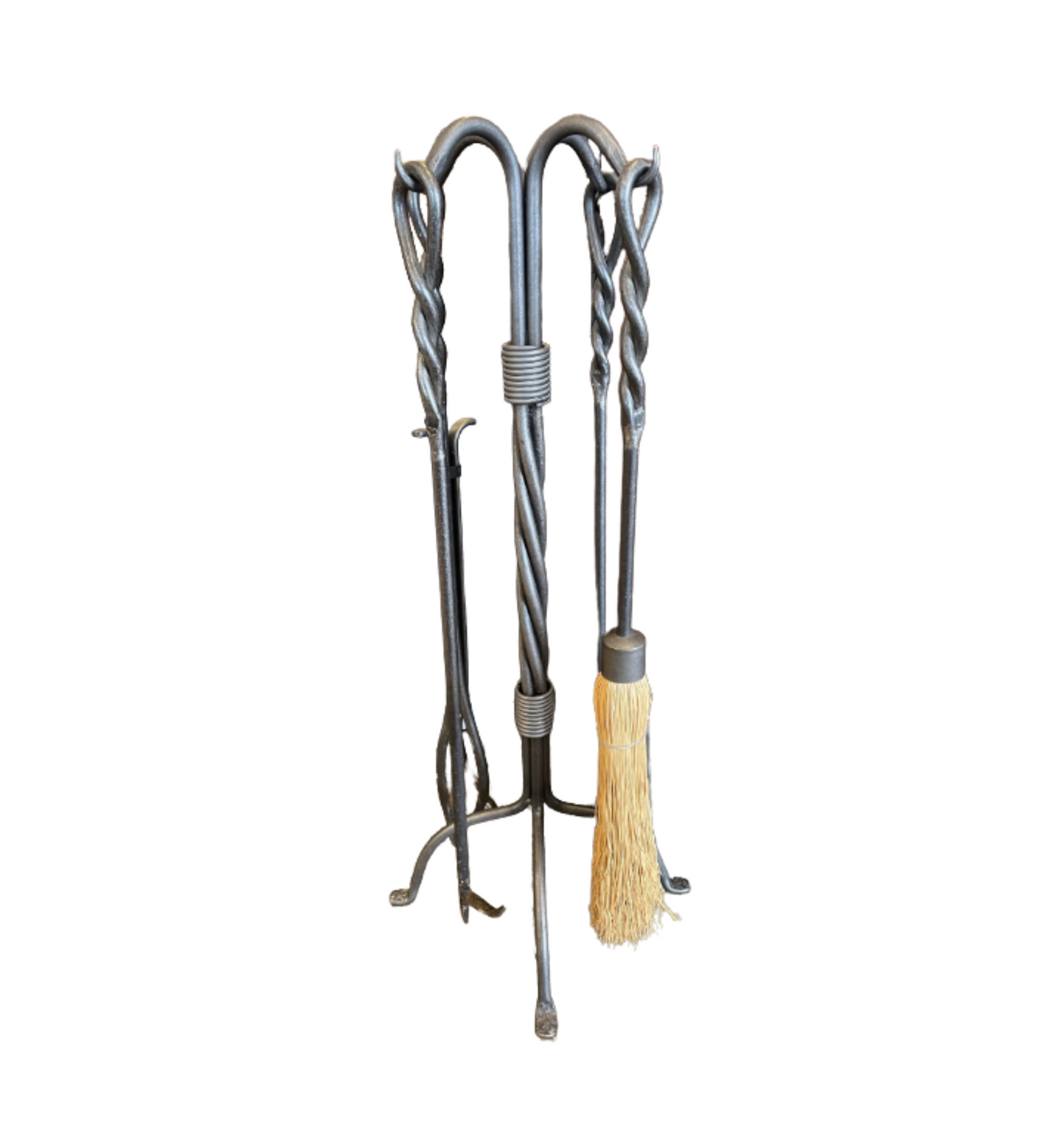 Iron Twisted Fireplace Tools (03G00F)