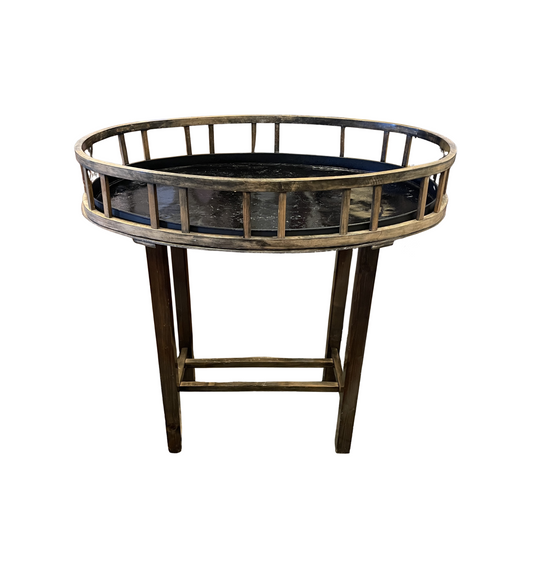 Vienna Liquor Stand/ Plant Stand with insert, AS IS (0H6002)