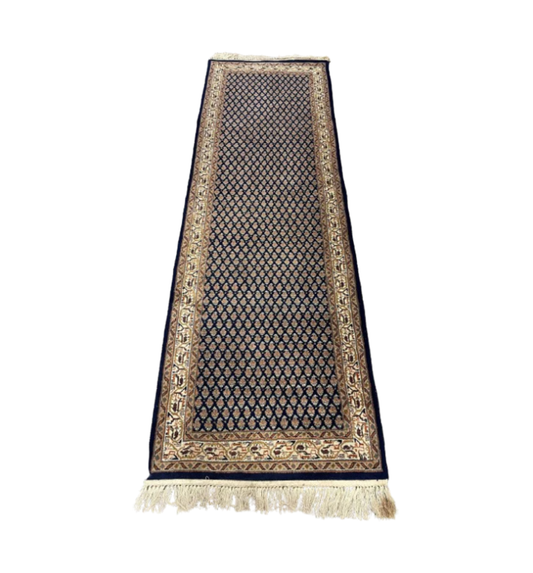 Deluxe Serabend Blue and Rose Runner 2.5' x 8' AS IS (0EG001)