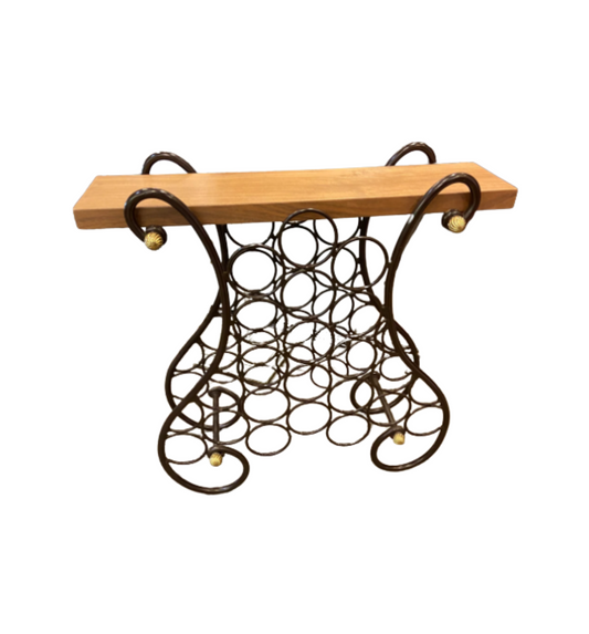 Metal and Wood Wine Rack (23706)