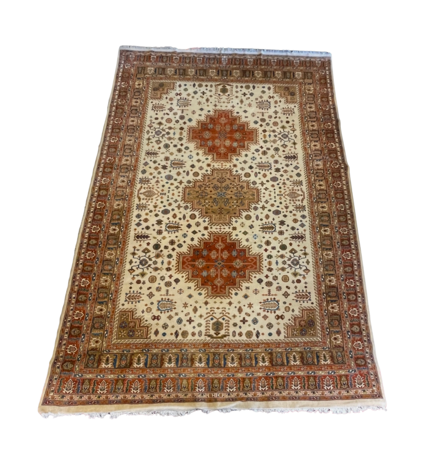 HK Kazak Rug, warm tones, 10x14 approx (0GU001)