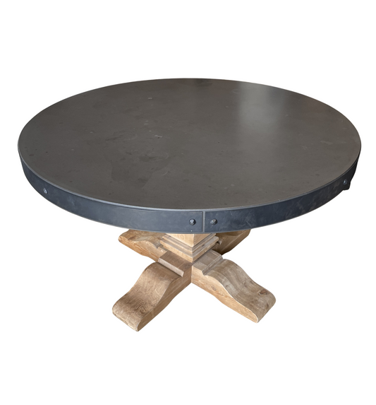 Salvaged Trestle with Custom Cement Veneer Top, attr. Restoration Hardware (0GS006)