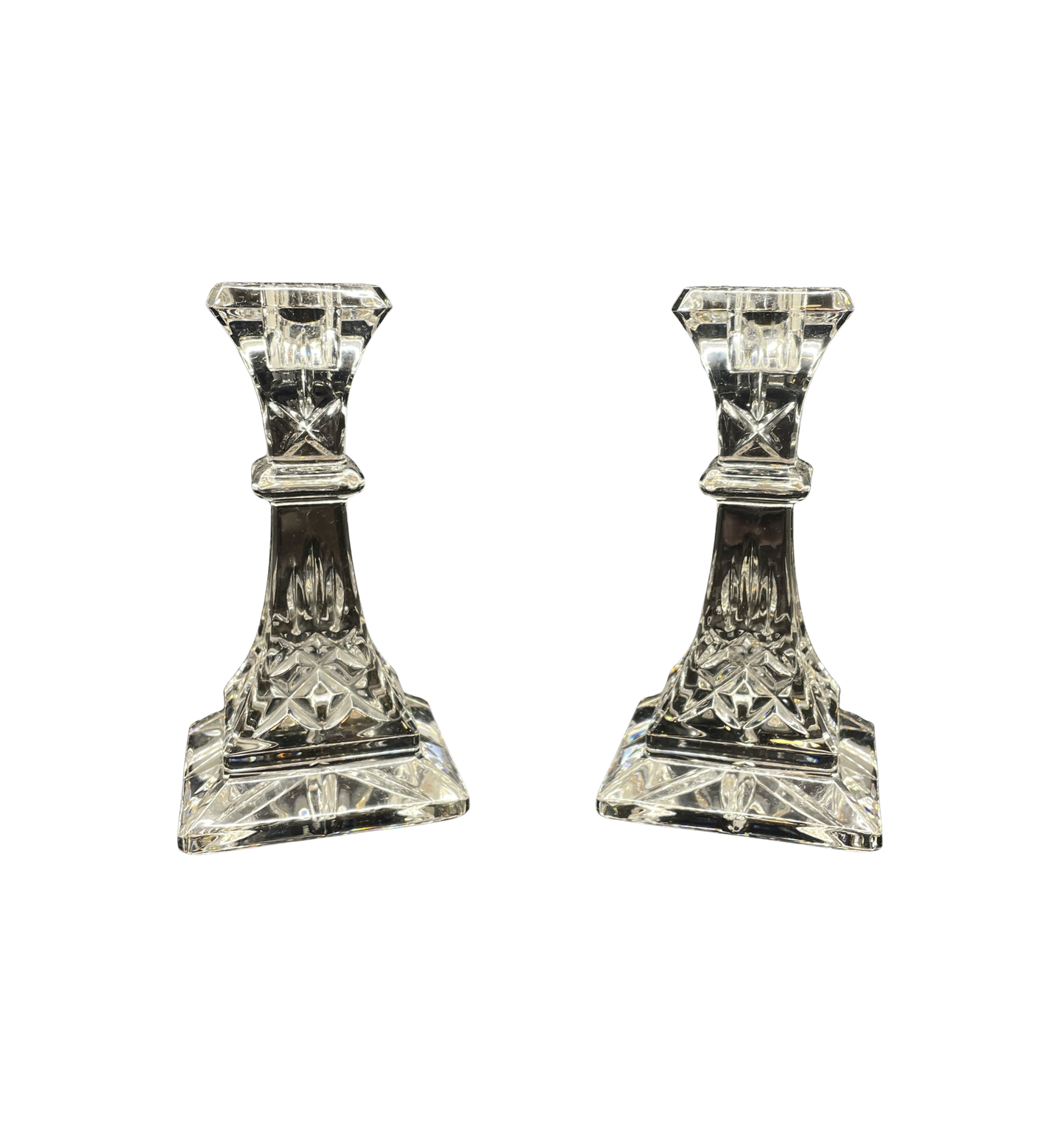 Waterford Lismore Candlesticks, Medium, a pair (0HO006)
