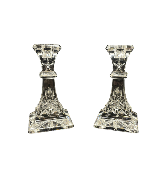 Waterford Lismore Candlesticks, Medium, a pair (0HO006)