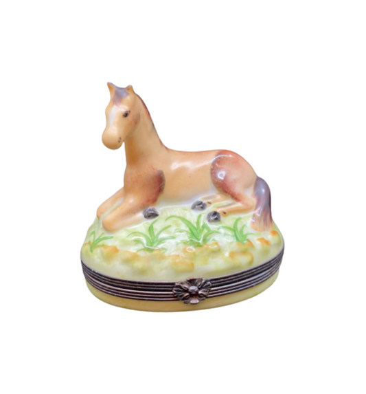 Limoges Horse Trinket Box (24914)