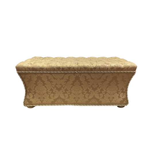 Tufted Parsons Bench in Gold Damask (0HP00R)