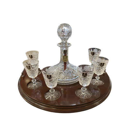Edinburgh Ships Decanter Brandy Suite on Tray (0HZ00D)