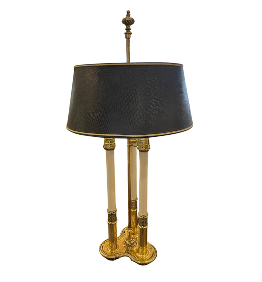 Regency Style Brass Desk Lamp with three Candle lights (0GZ00F)