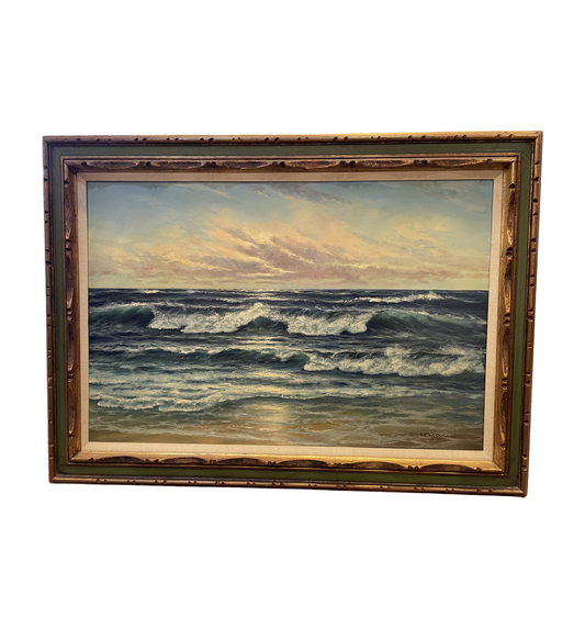 Ocean Scene Oil on Canvas, Signed (0GF010)