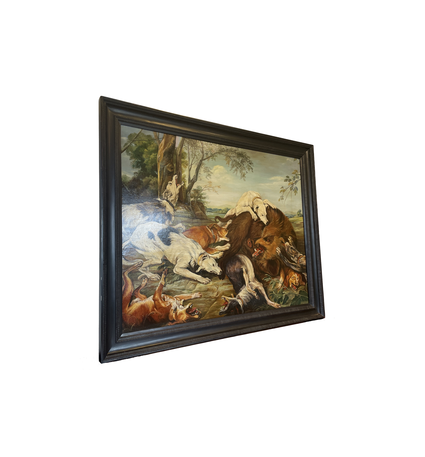 Frans Snyders Reproduction Oil on Canvas, Wild Boar Hunt Scene (0HP012)