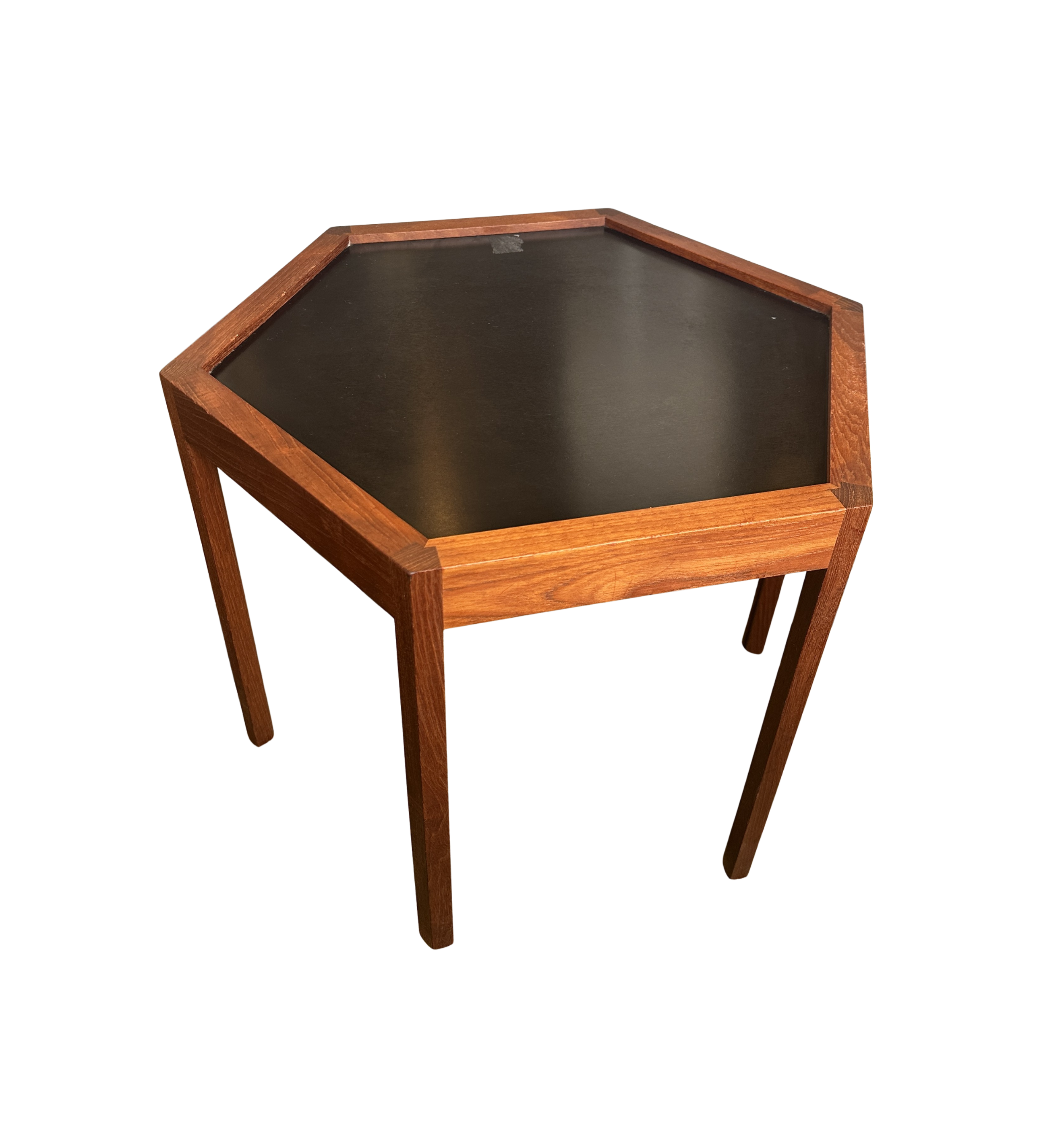 Hans Anderson Hexagonal Rosewood Stacking Table for Artex, 1960s