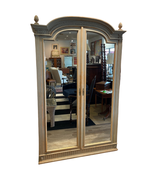 Antique Directoire Mirrored Breakdown Armoire, late 19th Century (0G000X)