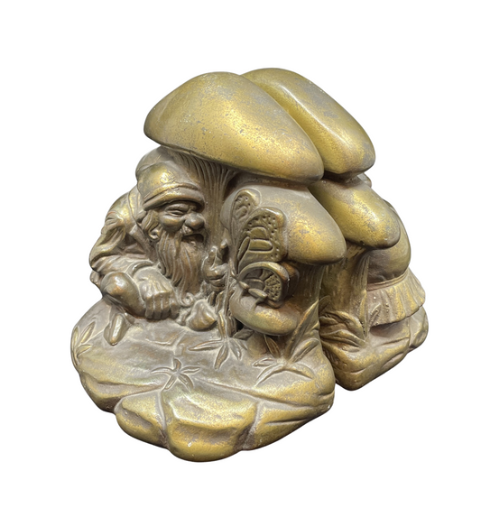 Armor Bronze Magic Mushroom Bookends by Allen (0H0008)