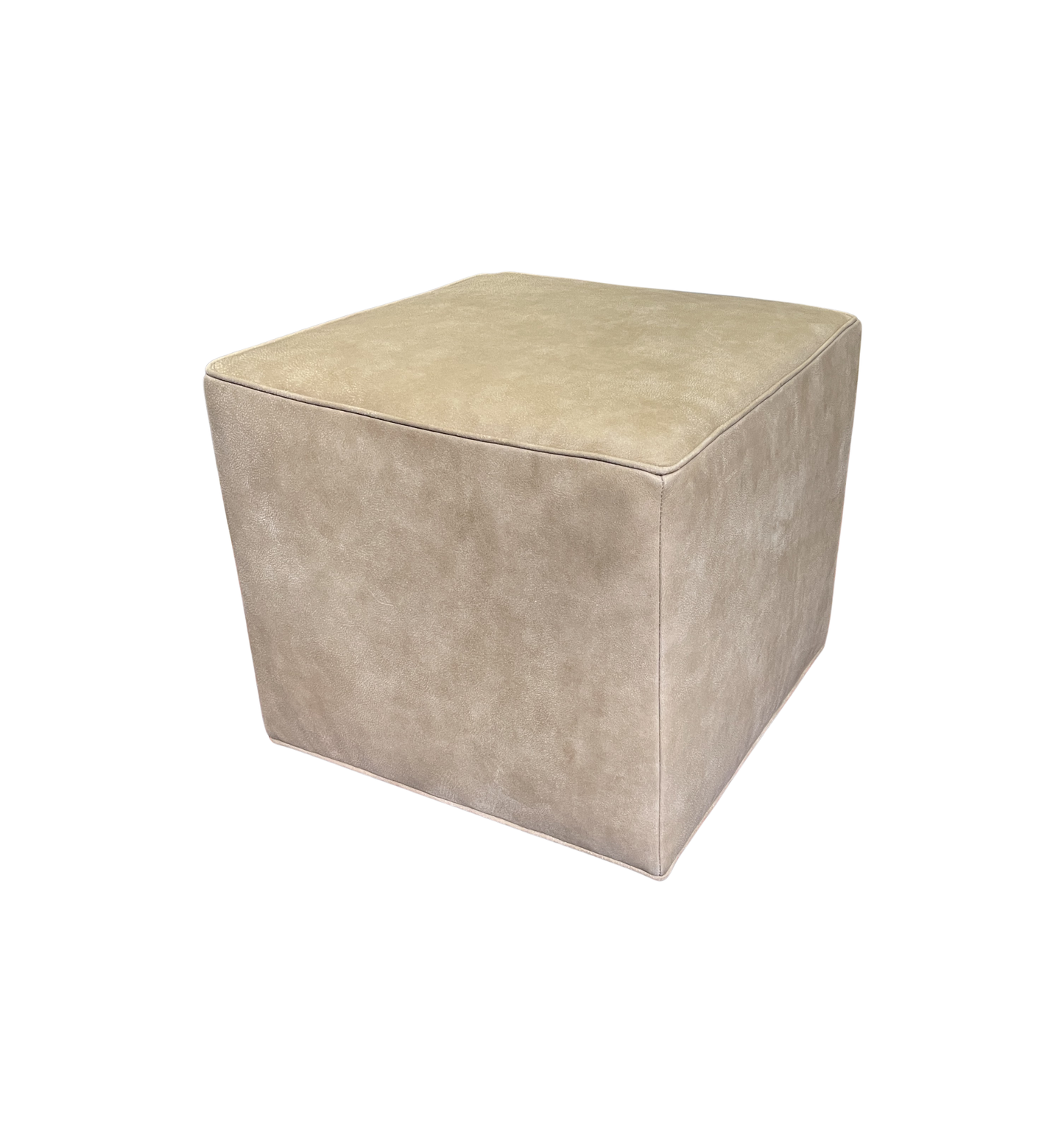 Ethan Allen Dacian Cube Ottoman in Leather (0I6005)
