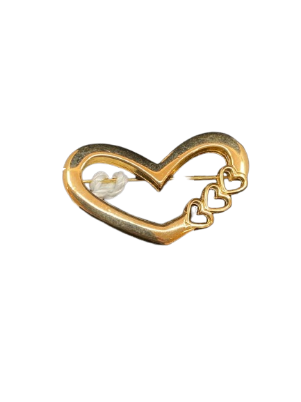 Gold Heart Pin (20789)