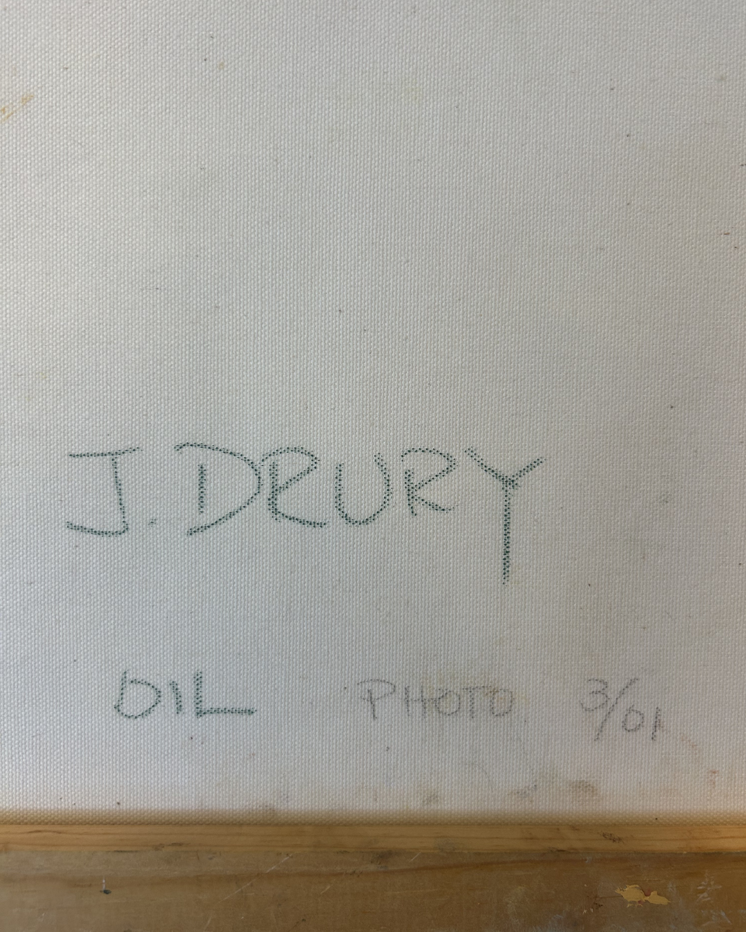 J. Drury Surrealist Women Oil on Canvas, Unframed (0KY001)