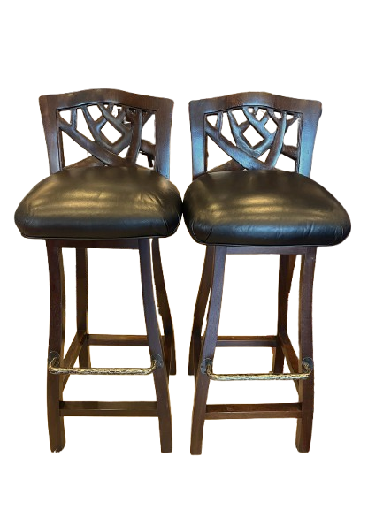 Pair of Martin Pierce "Hedgerow" Barstools AS IS (2 Pairs Available) (V9F8T4)