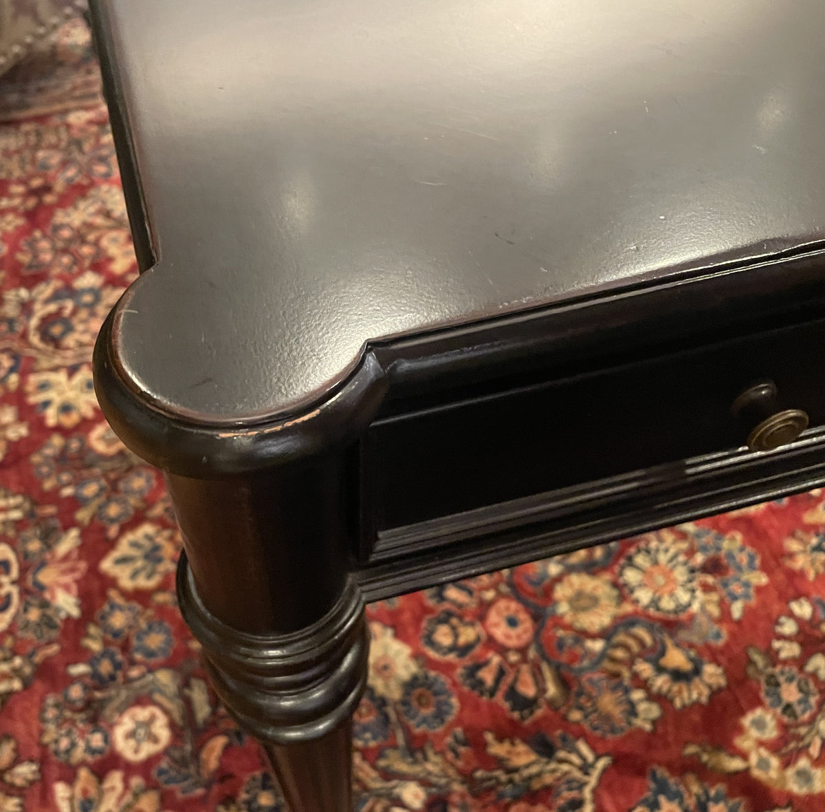 Ethan Allen Black Desk, AS IS (0QM004)