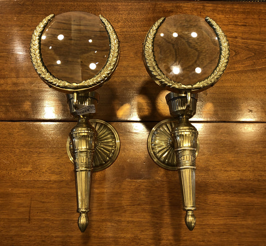 Pair of Magnifier Wall Sconces (27540)