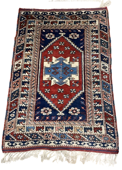 Turkish Center Medallion Rug as is, approx 3x5 (0EY006)