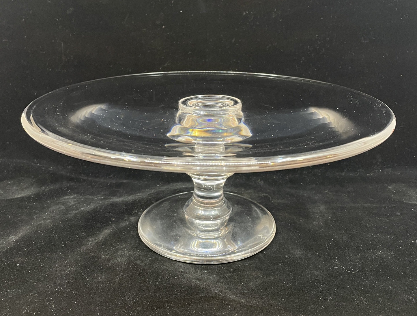 Val St. Lambert "State Plain" Cake Plate (0B5008)