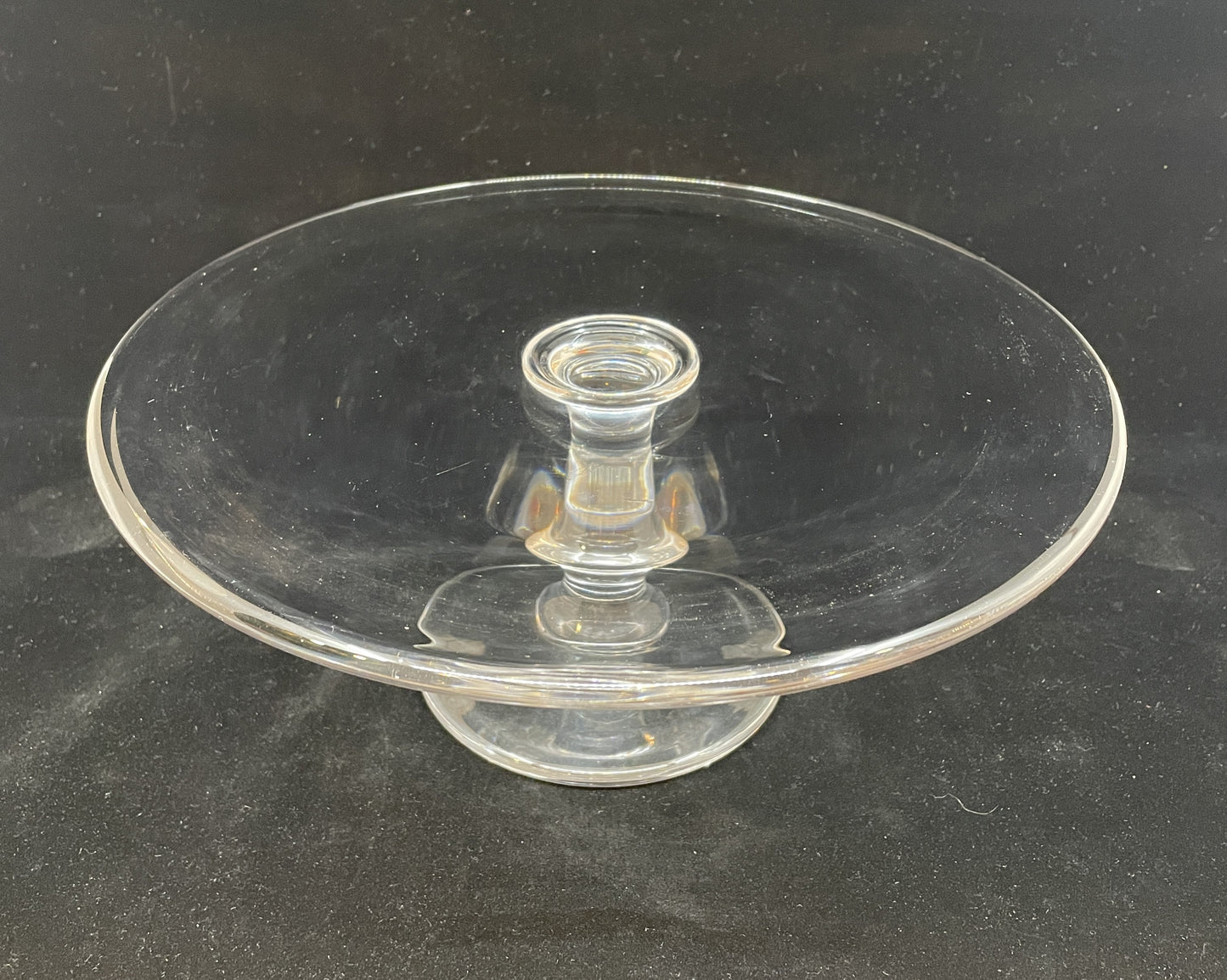 Val St. Lambert "State Plain" Cake Plate (0B5008)