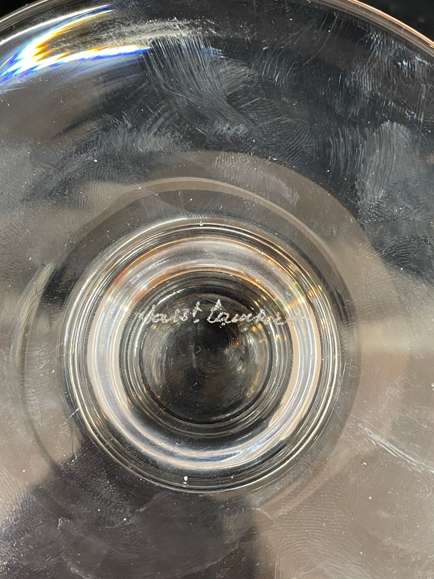 Val St. Lambert "State Plain" Cake Plate (0B5008)