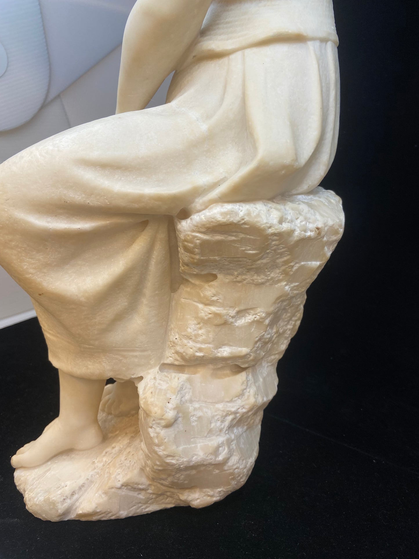 Alabaster Girl with Tambourine Statue (24176)
