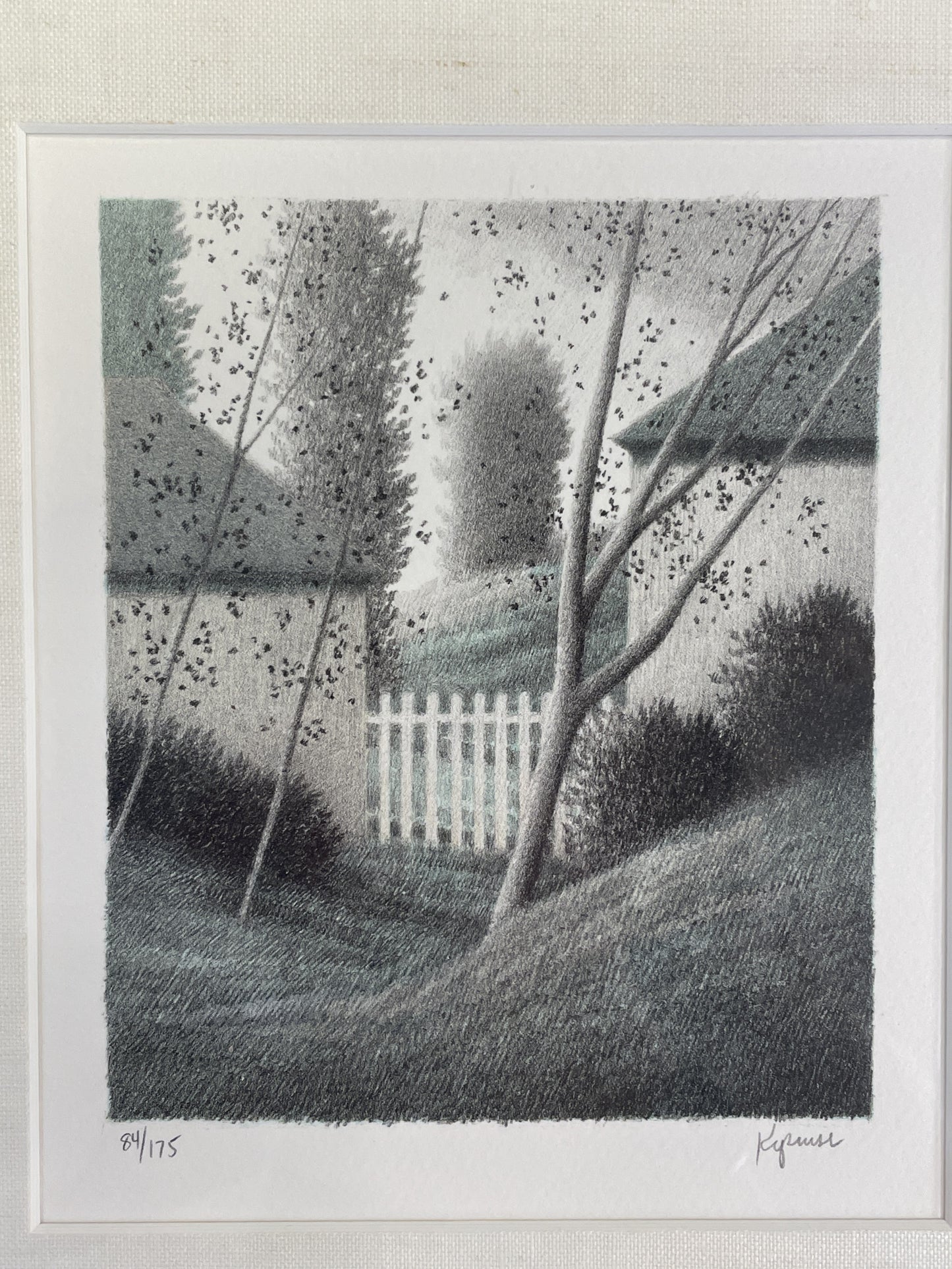 Kipness White Fences 84/175 Lithograph (025003)