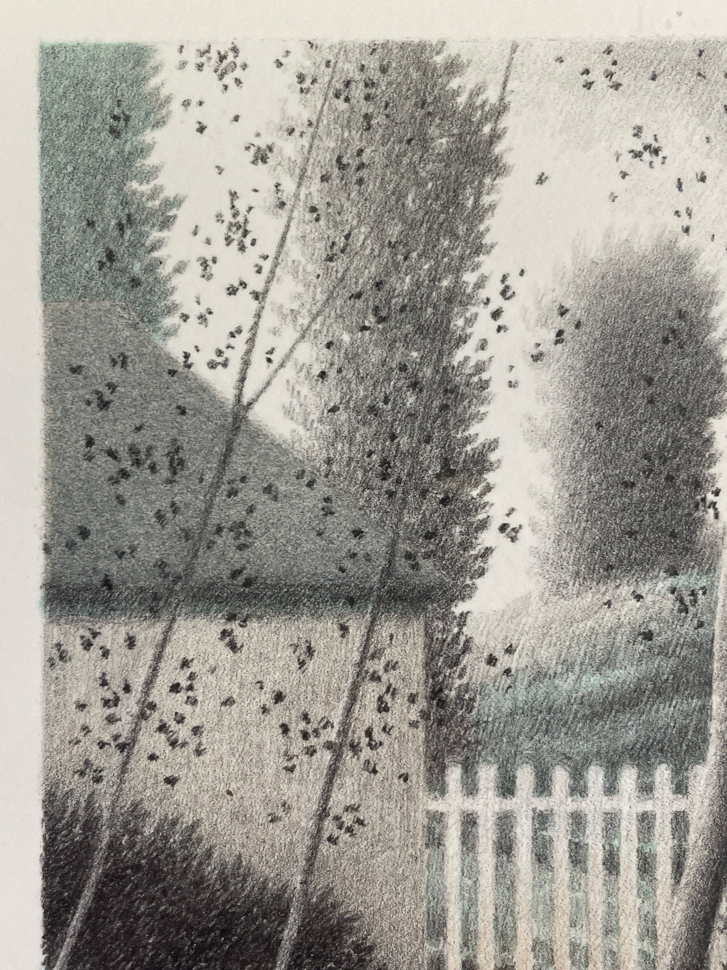 Kipness White Fences 84/175 Lithograph (025003)
