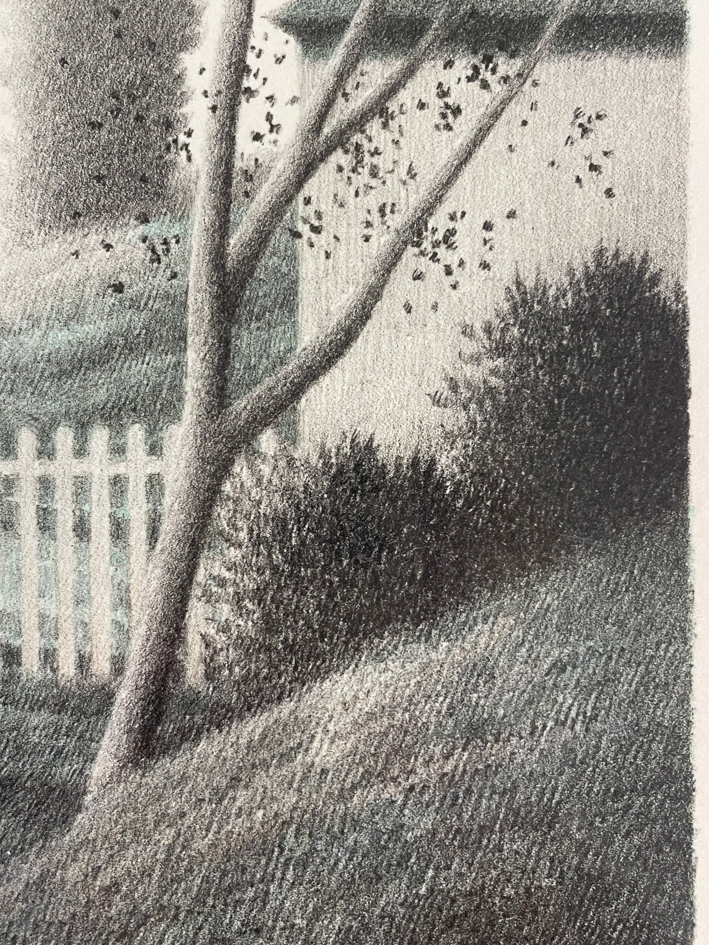 Kipness White Fences 84/175 Lithograph (025003)