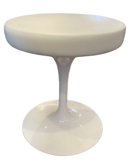Saarinen Knoll Stools, White Leather-4 available (0A900H)
