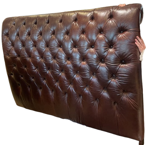 Ethan Allen Leather Tufted - QUEEN (0F1006)