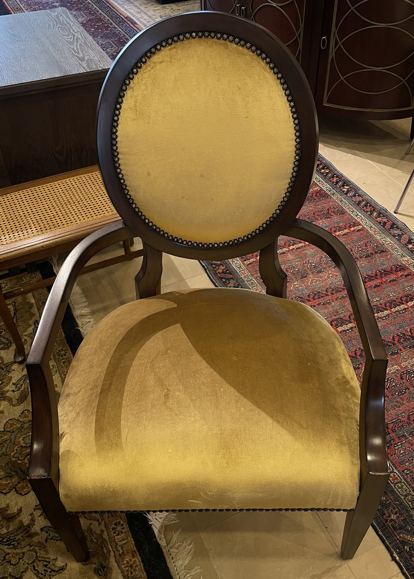 Marge Carson Oval Back Chair - AS IS (0F1002)