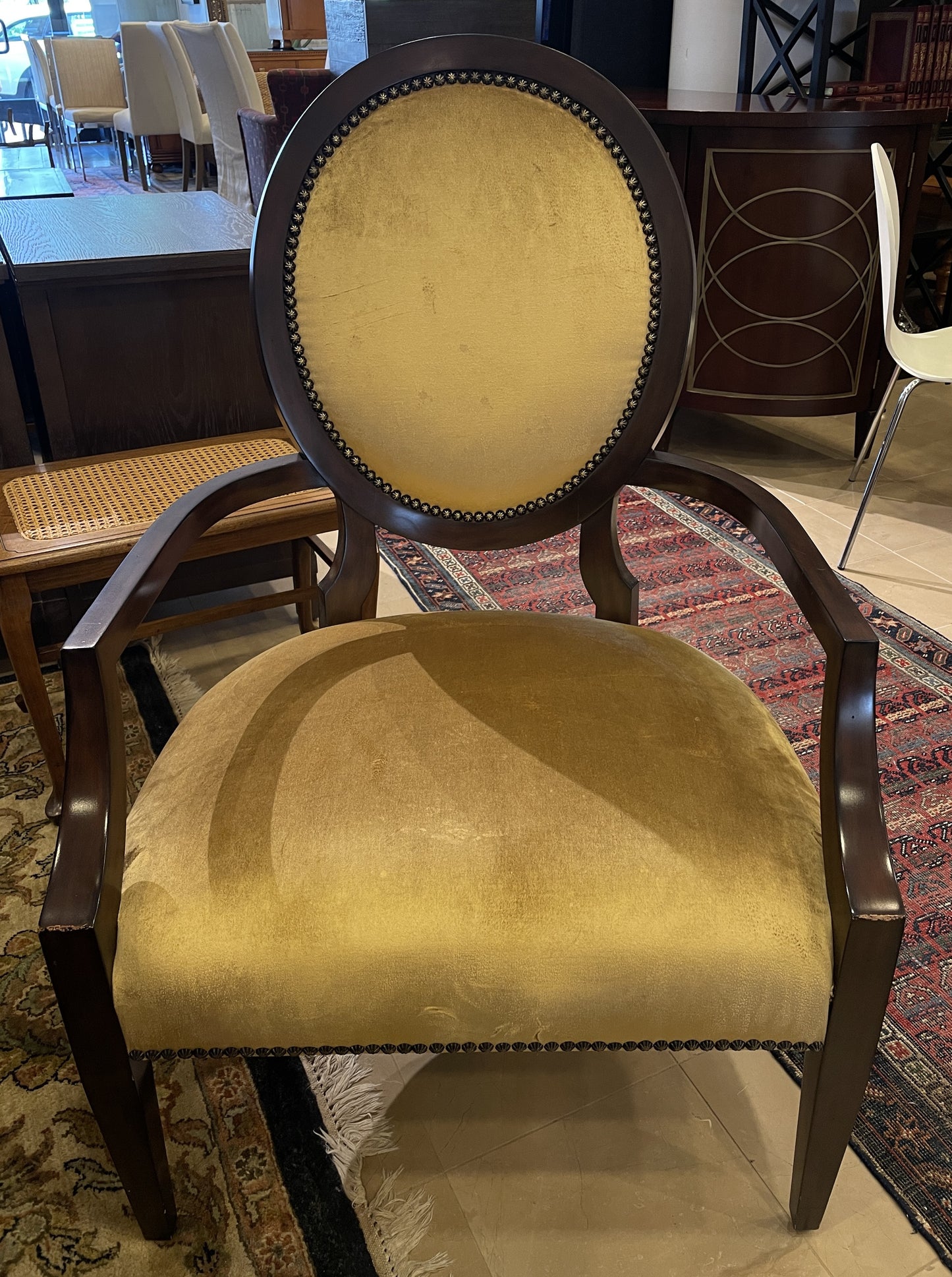 Marge Carson Oval Back Chair - AS IS (0F1002)