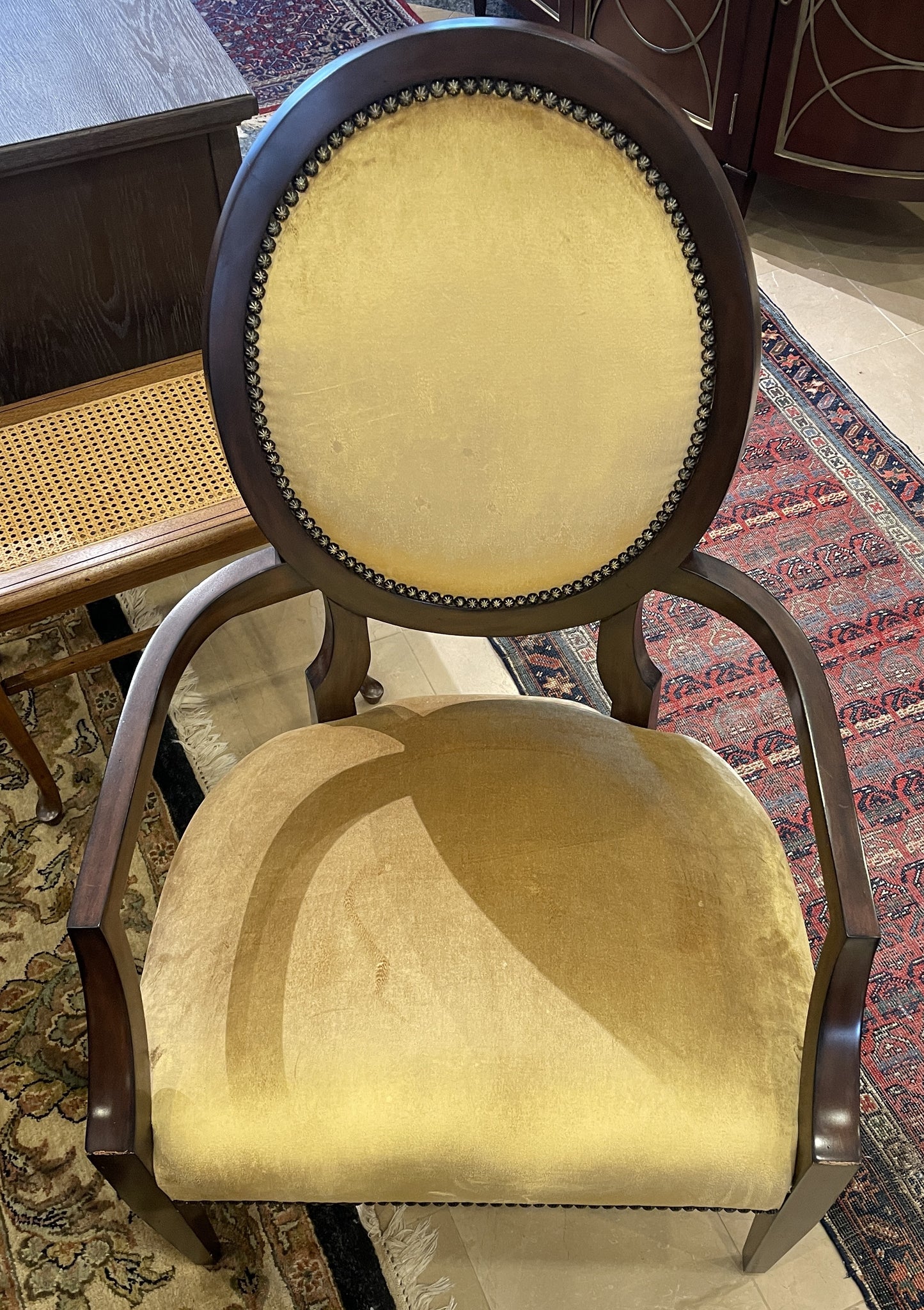 Marge Carson Oval Back Chair - AS IS (0F1002)