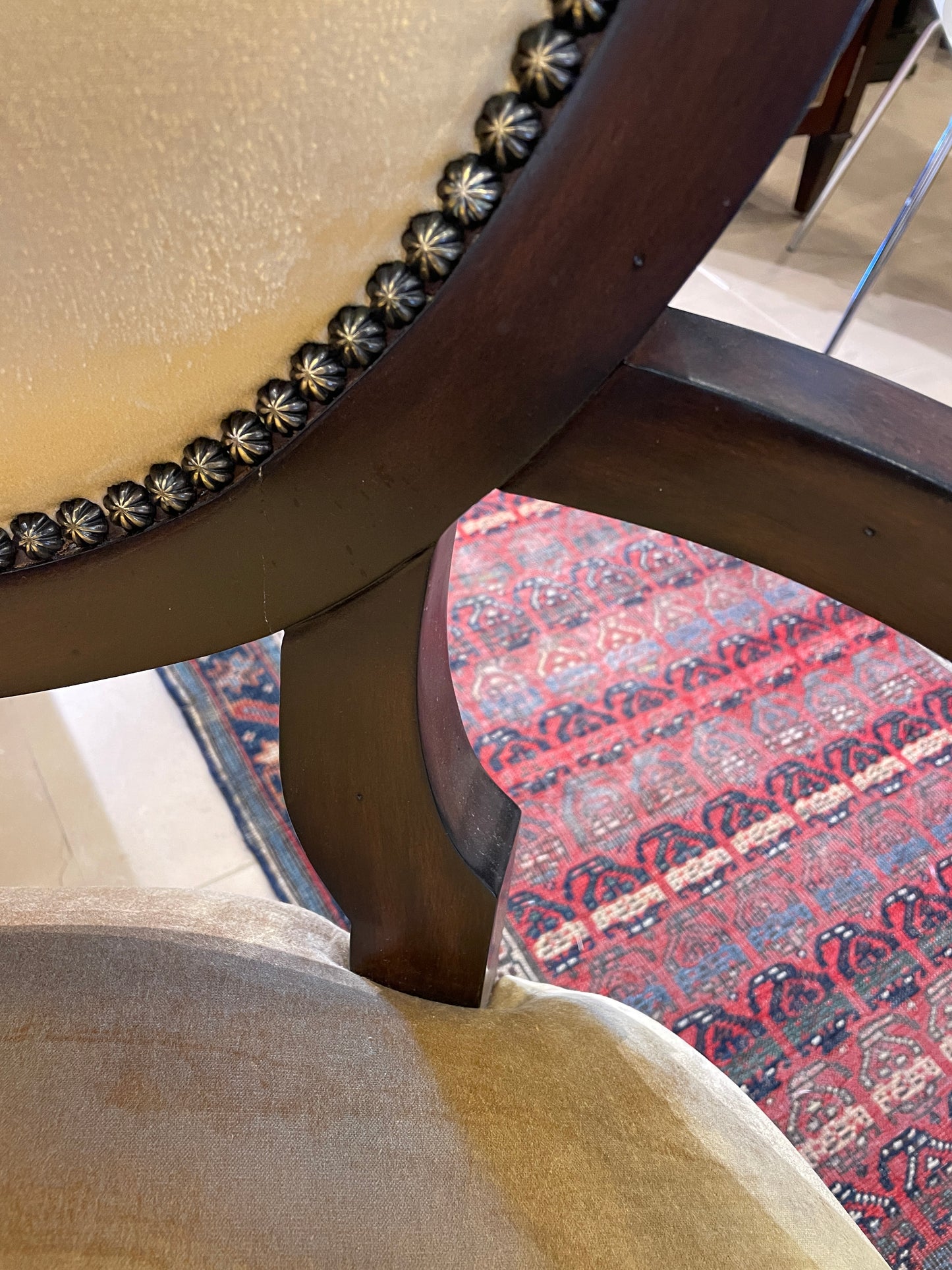 Marge Carson Oval Back Chair - AS IS (0F1002)