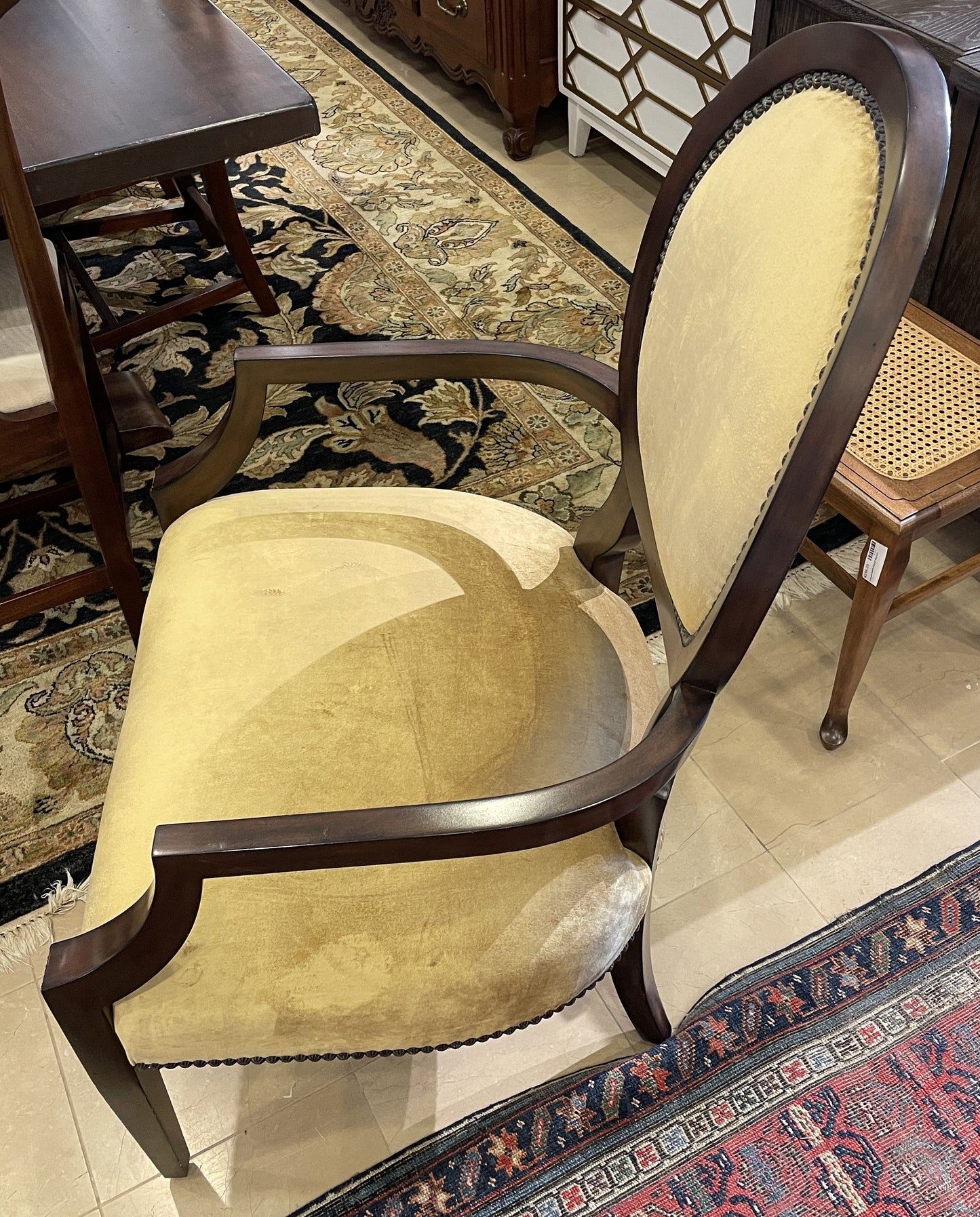 Marge Carson Oval Back Chair - AS IS (0F1002)
