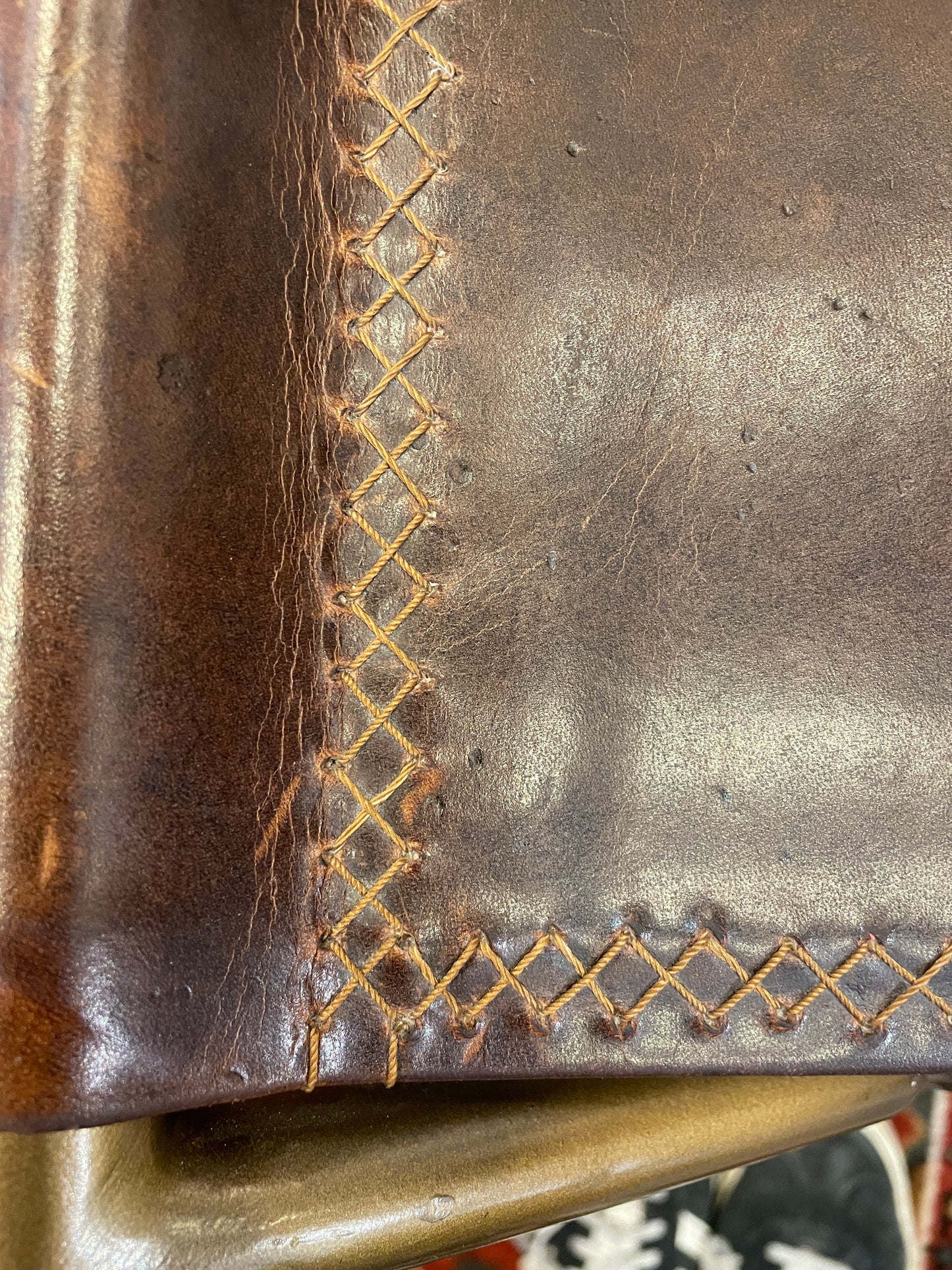 Baker Maguire Bronze and Leather Campaign Side Chair (0F2004) (2 Available)