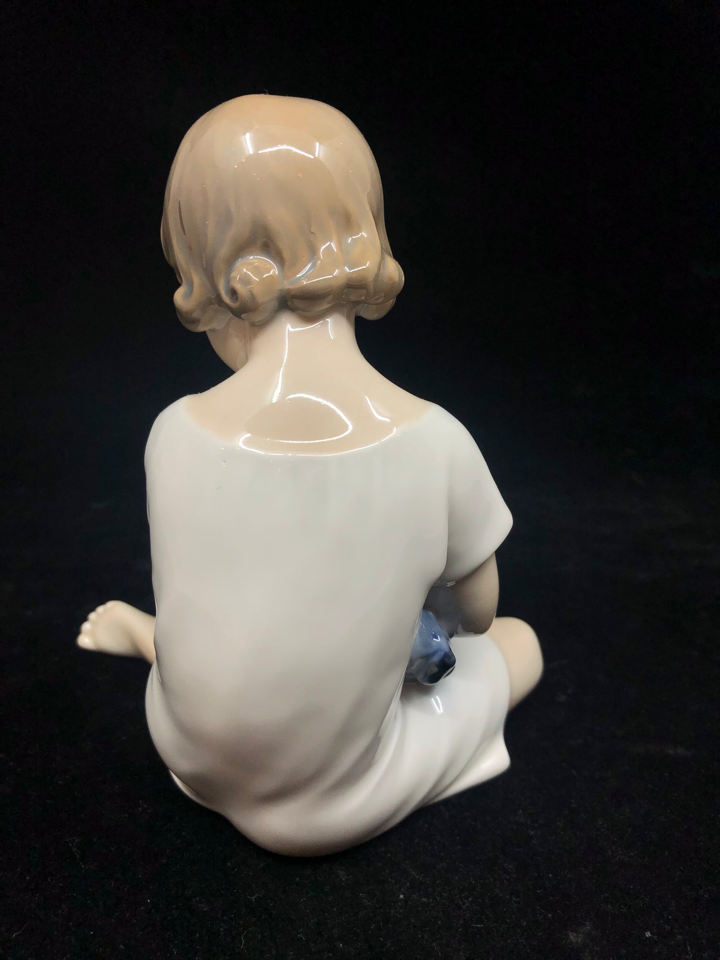 Royal Copenhagen Girl Holding Doll, #1938 (19542)