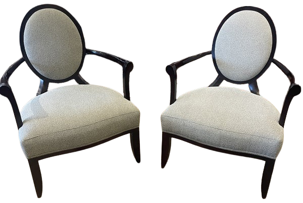 Pair Barbara Barry Arm Chairs (0A900K)