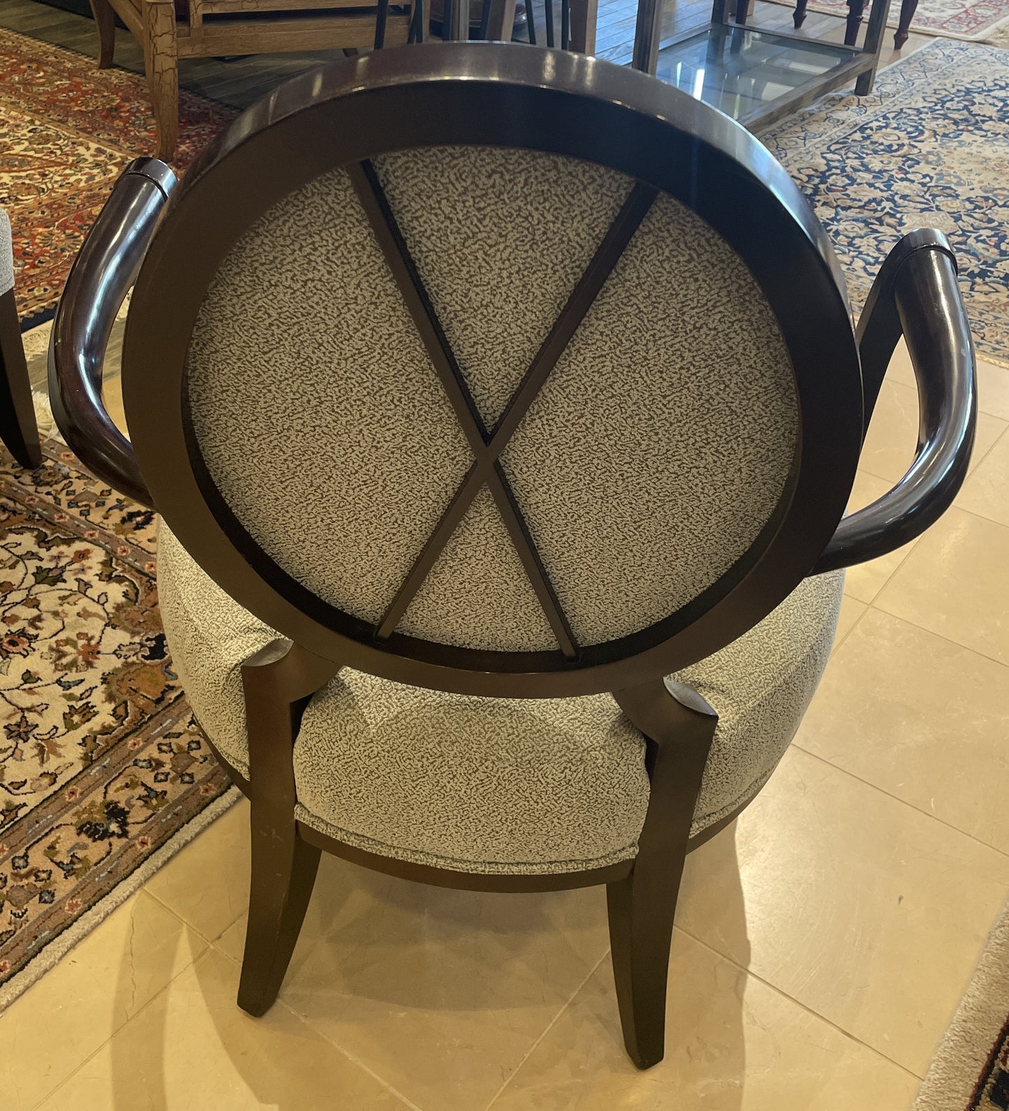 Pair Barbara Barry Arm Chairs (0A900K)