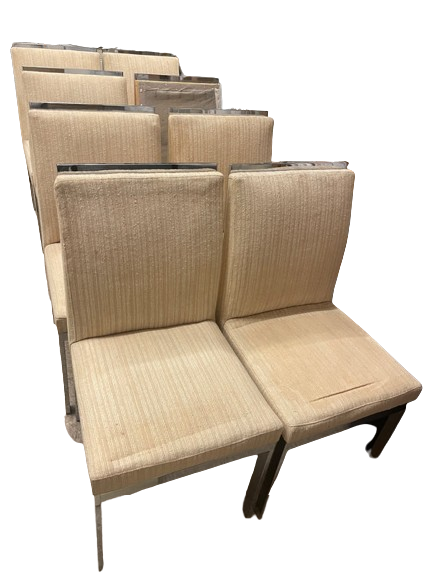 Design Institute of America Milo Baughman Chrome Dining Chairs, AS IS (0A900I)