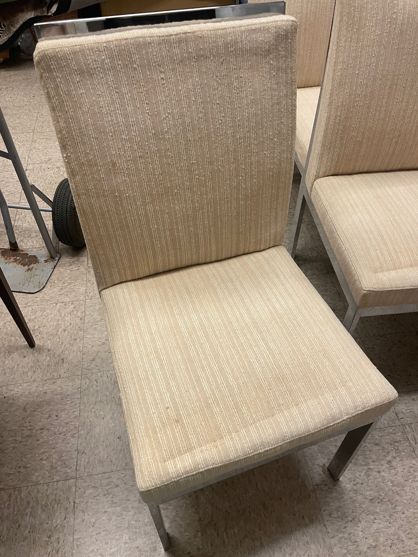 Design Institute of America Milo Baughman Chrome Dining Chairs, AS IS (0A900I)