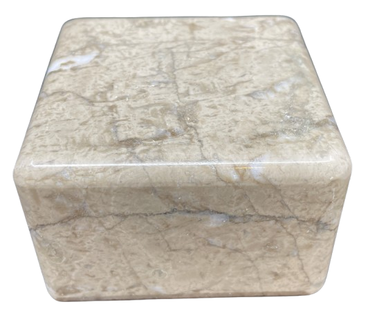 Hugh Acton Megaforms Pedestal, Brown Marble Square (08E01C)