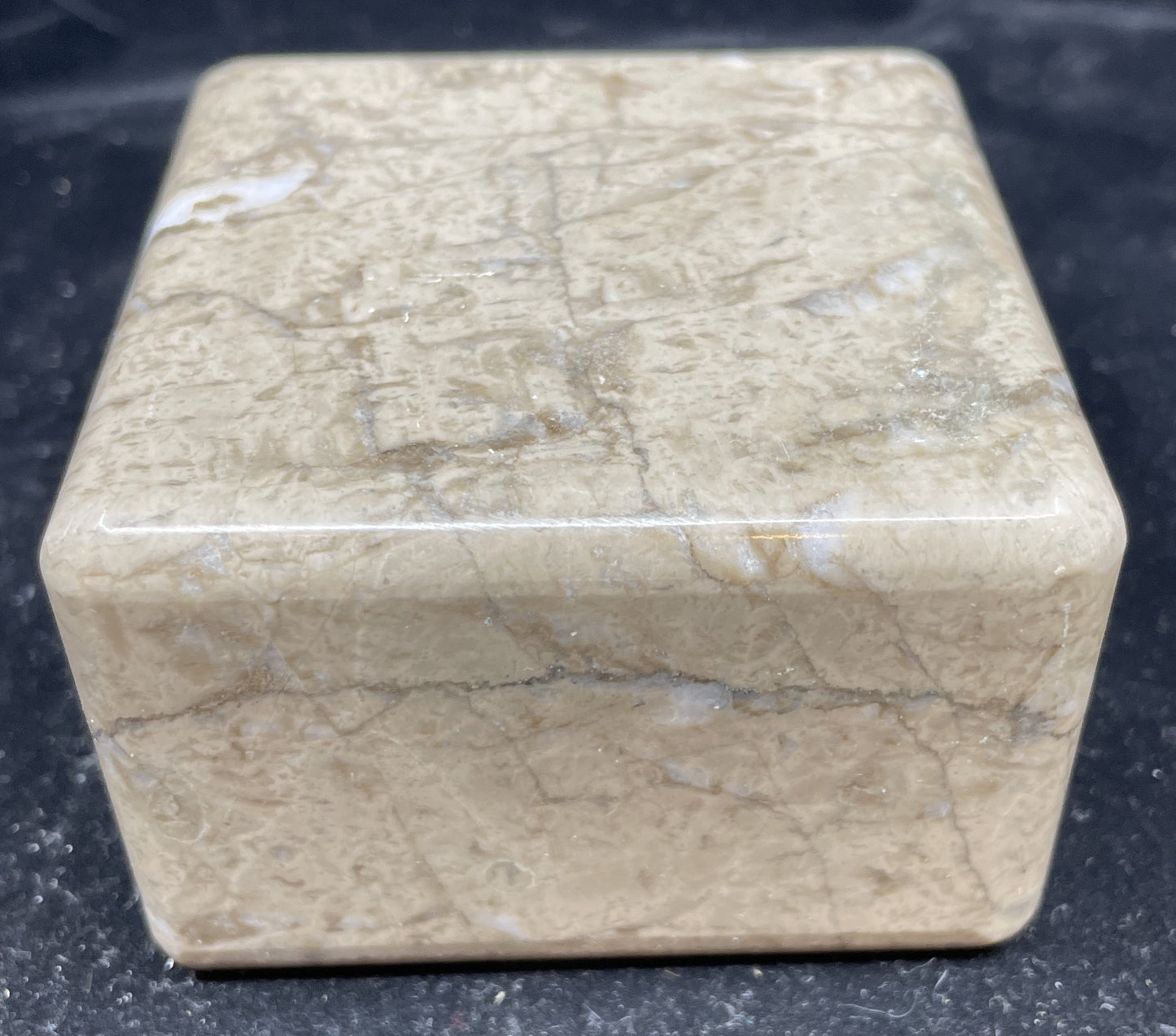 Hugh Acton Megaforms Pedestal, Brown Marble Square (08E01C)