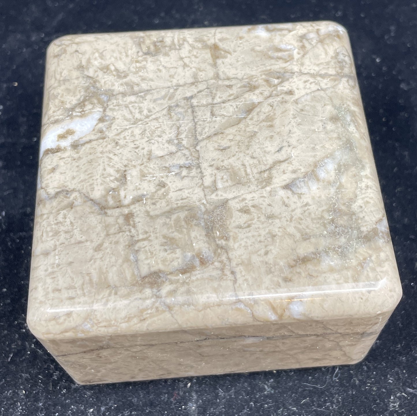 Hugh Acton Megaforms Pedestal, Brown Marble Square (08E01C)